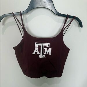 Maroon Texas A&M Fitted Crop  Tank Top